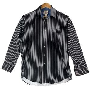 Old El Paso Works Western Mens M/L Xtra Long Tail Heavy Denim Shirt Countrycore